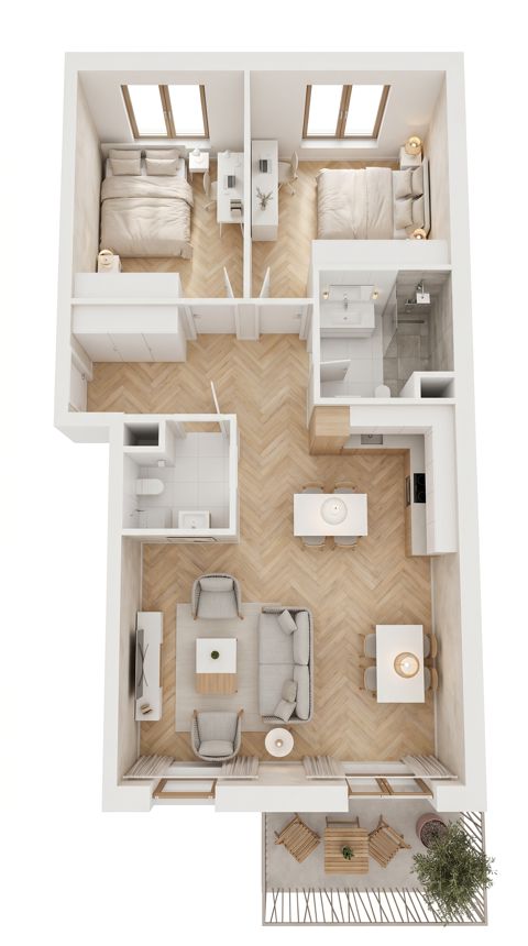 Plan 3 pok. 67m²