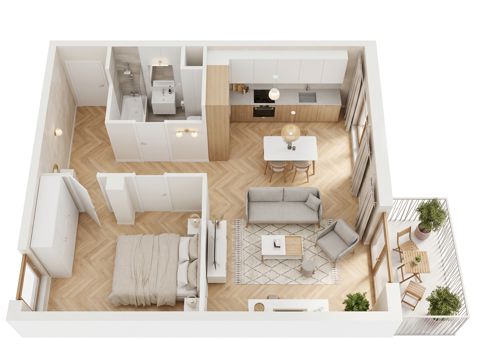 Plan 2 pok. 48m²
