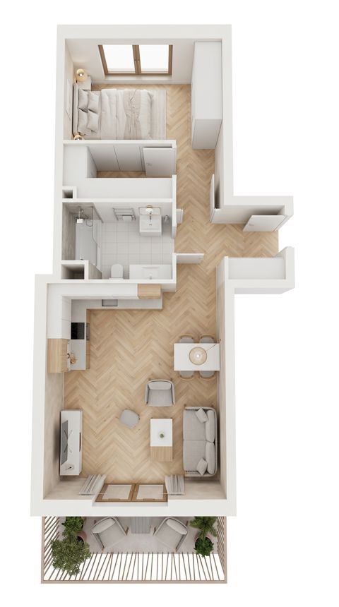 Plan 2 pok. 53m²
