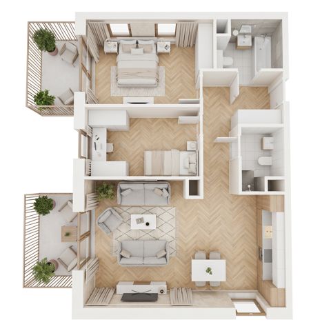 Plan 3 pok. 64m²