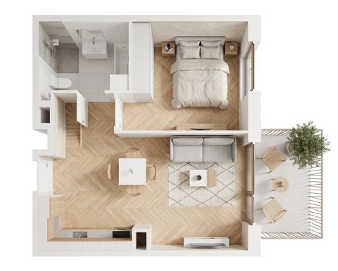 Plan 2 pok. 40m²