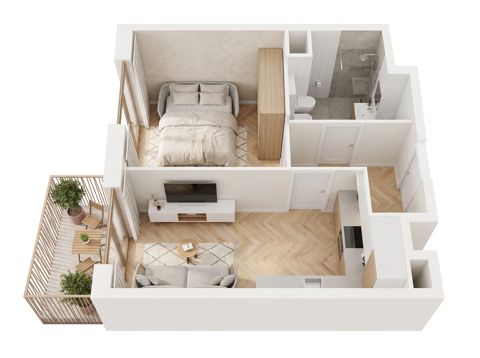 Plan 2 pok. 36m²