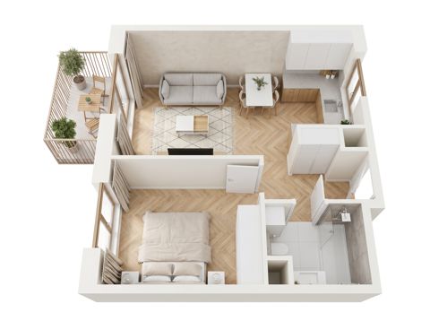 Plan 2 pok. 36m²