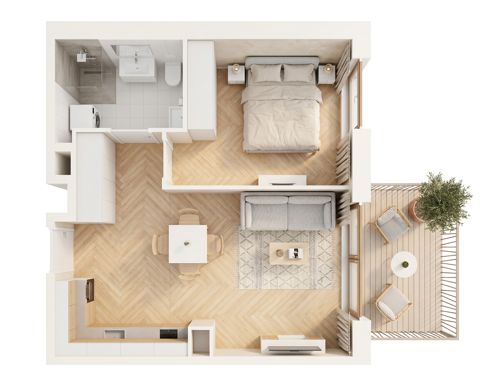 Plan 2 pok. 40m²