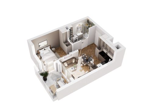 Plan 3 pok. 56m²