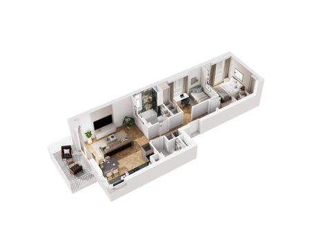 Plan 3 pok. 57m²