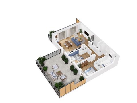 Plan 3 pok. 77m²