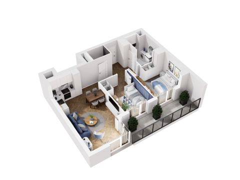 Plan 3 pok. 61m²