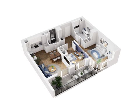 Plan 3 pok. 64m²