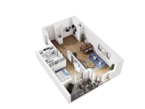 Plan 2 pok. 55m²