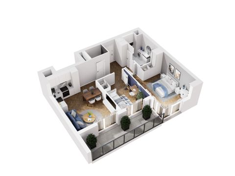 Plan 3 pok. 61m²