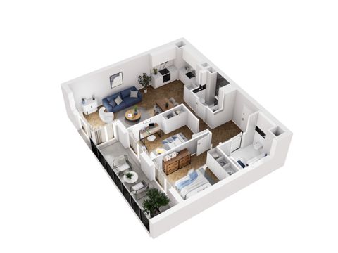 Plan 3 pok. 64m²