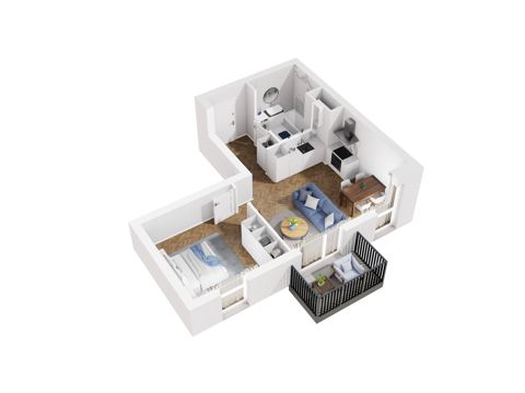 Plan 2 pok. 42m²
