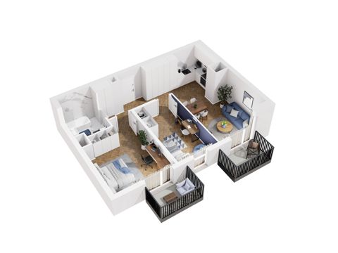 Plan 3 pok. 65m²