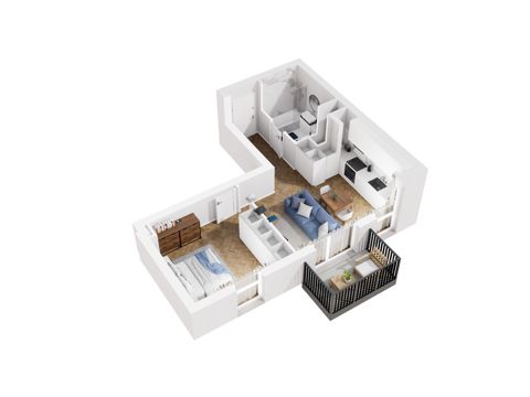 Plan 2 pok. 39m²