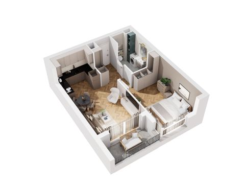 Plan 2 pok. 43m²