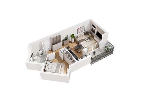 Plan 2 pok. 48m²