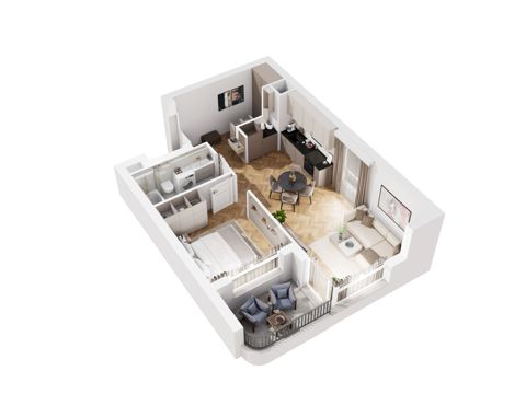 Plan 2 pok. 44m²