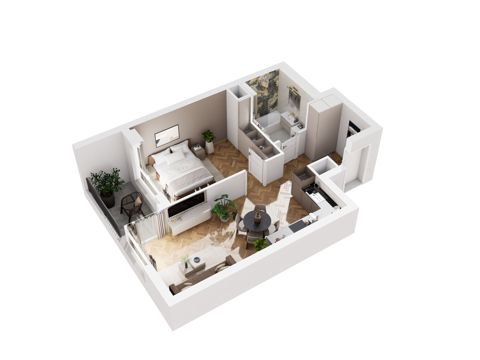 Plan 2 pok. 46m²