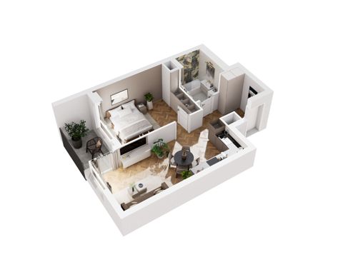 Plan 2 pok. 46m²
