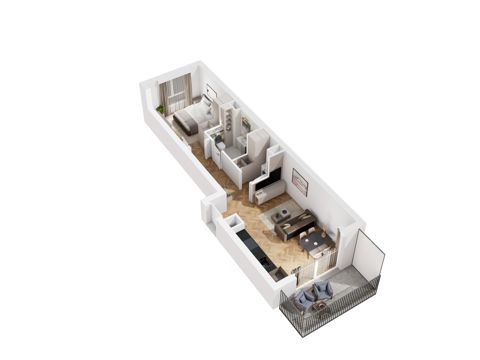 Plan 2 pok. 45m²