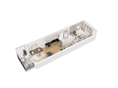 Plan 2 pok. 45m²