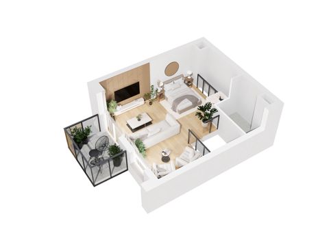 Plan 3 pok. 63m²