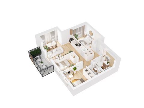 Plan 4 pok. 64m²