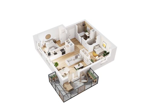 Plan 3 pok. 58m²