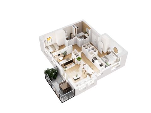 Plan 4 pok. 61m²