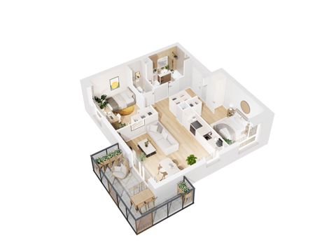 Plan 3 pok. 61m²