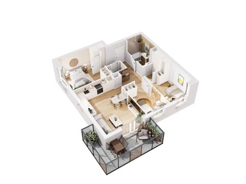 Plan 4 pok. 67m²