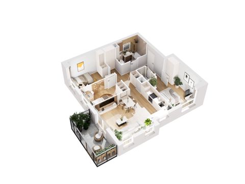 Plan 4 pok. 68m²