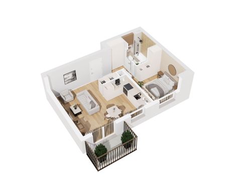 Plan 2 pok. 46m²