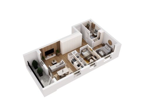 Plan 3 pok. 57m²
