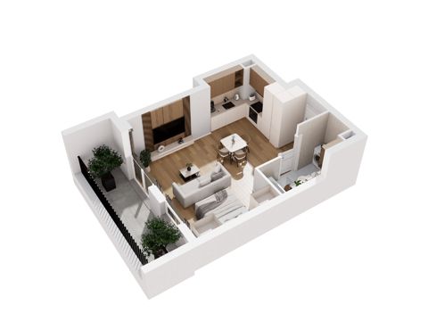 Plan 1 pok. 36m²