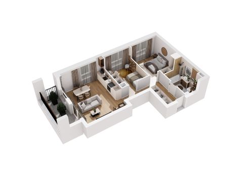 Plan 3 pok. 57m²