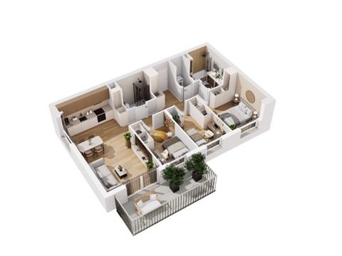 Plan 4 pok. 74m²