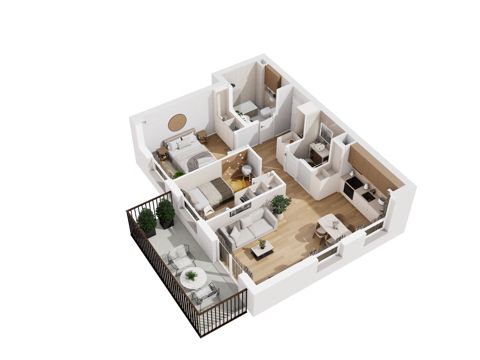 Plan 3 pok. 58m²
