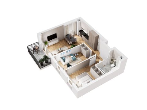 Plan 3 pok. 57m²