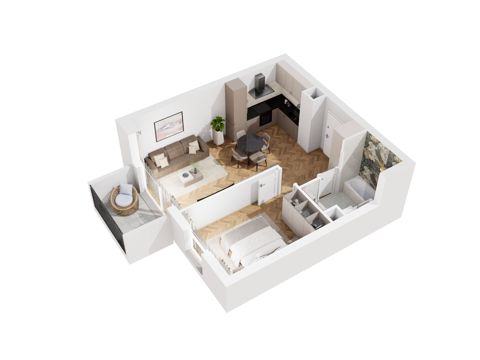 Plan 2 pok. 43m²