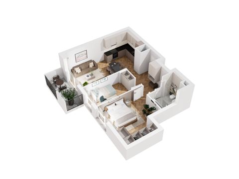 Plan 3 pok. 57m²