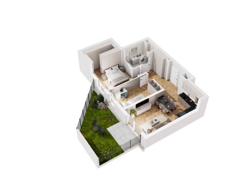 Plan 3 pok. 64m²