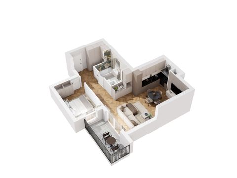 Plan 2 pok. 52m²
