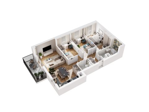 Plan 4 pok. 76m²