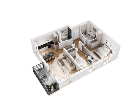 Plan 3 pok. 67m²