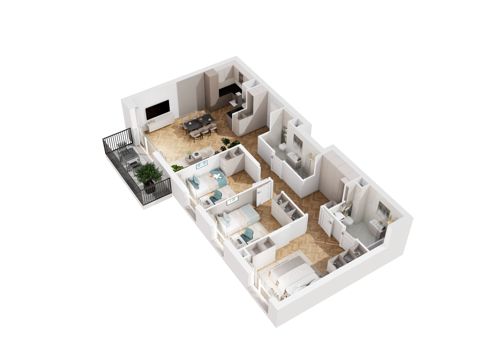 Plan 4 pok. 90m²
