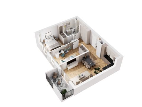 Plan 3 pok. 61m²