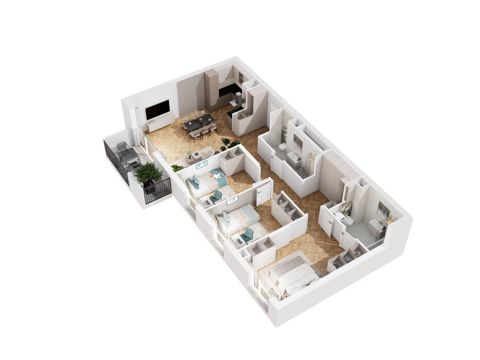 Plan 4 pok. 90m²