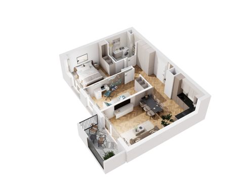 Plan 3 pok. 61m²